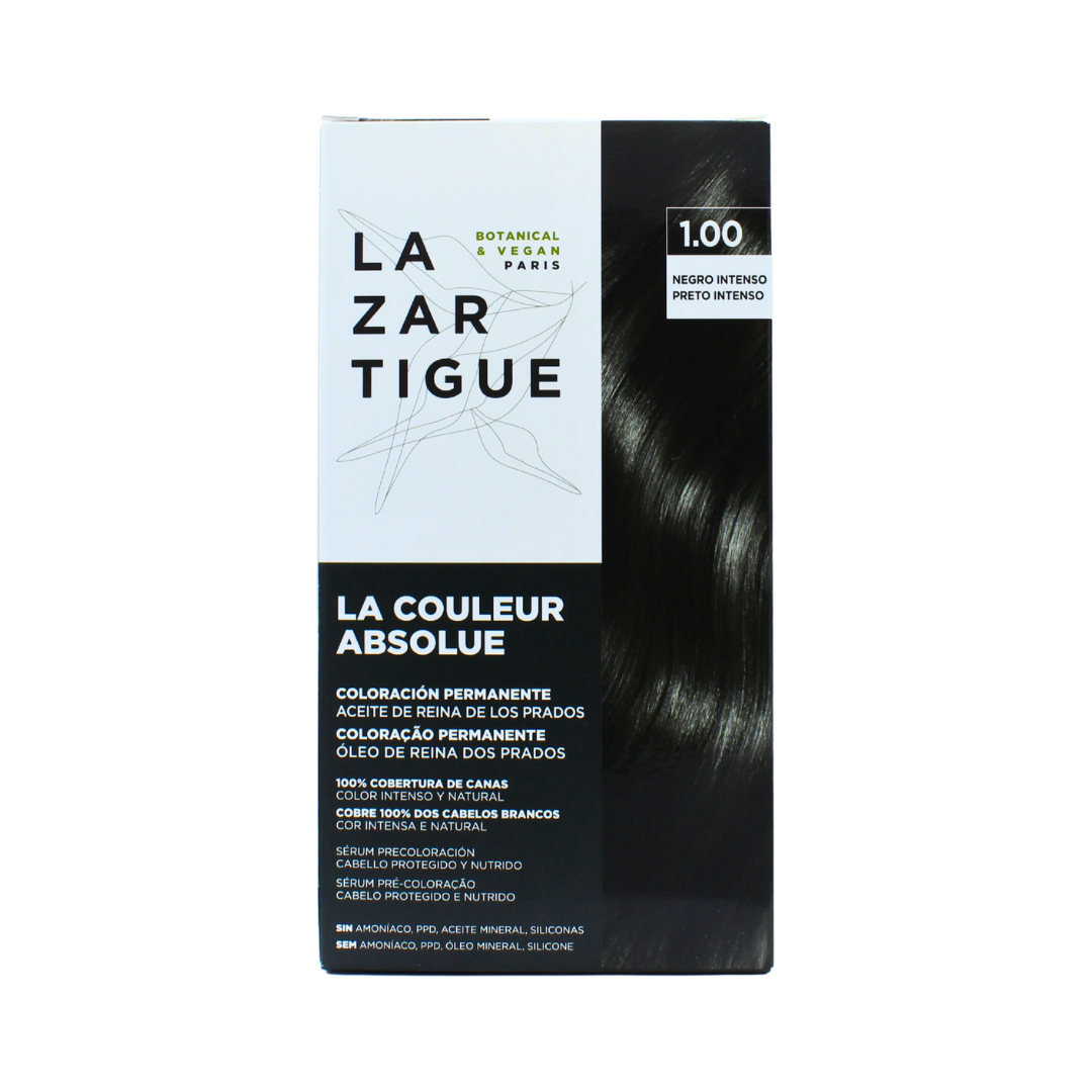 Lazartigue Coloración Permanente 1.0 Negro Intenso - Aurea Derma Store 