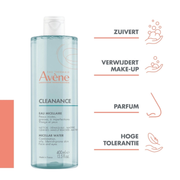 Avene Cleanance Loción Micelar Para Piel Grasa Reduce Sebo y Brillo 400Ml