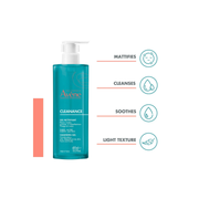 Avene Cleanance Gel limpiador Para Piel Sensible Con Tendencia Acneica 400Ml
