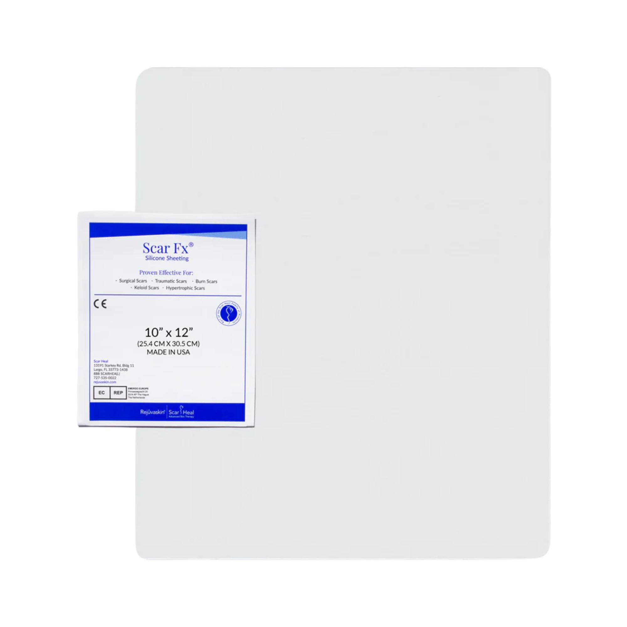 Rejuvaskin Scar Fx Parche Silicona 25.4 X 30.48cm 1 Lámina - Aurea Derma Store  - [GTIN]