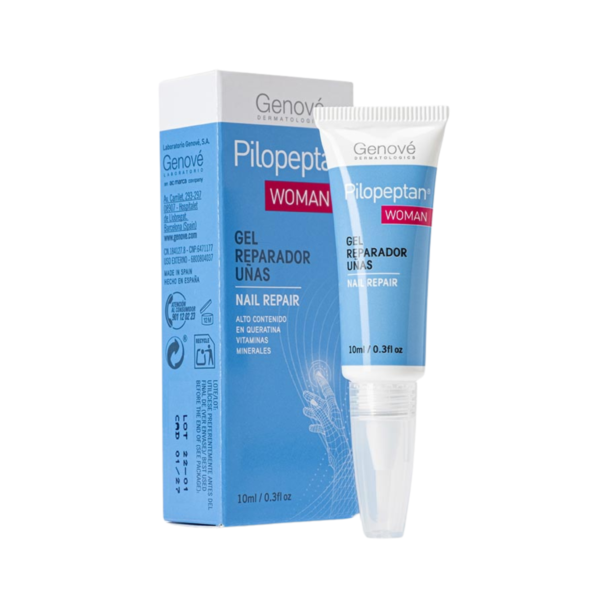 Genové Pilopeptan Woman Gel Reparador Uñas 10ml