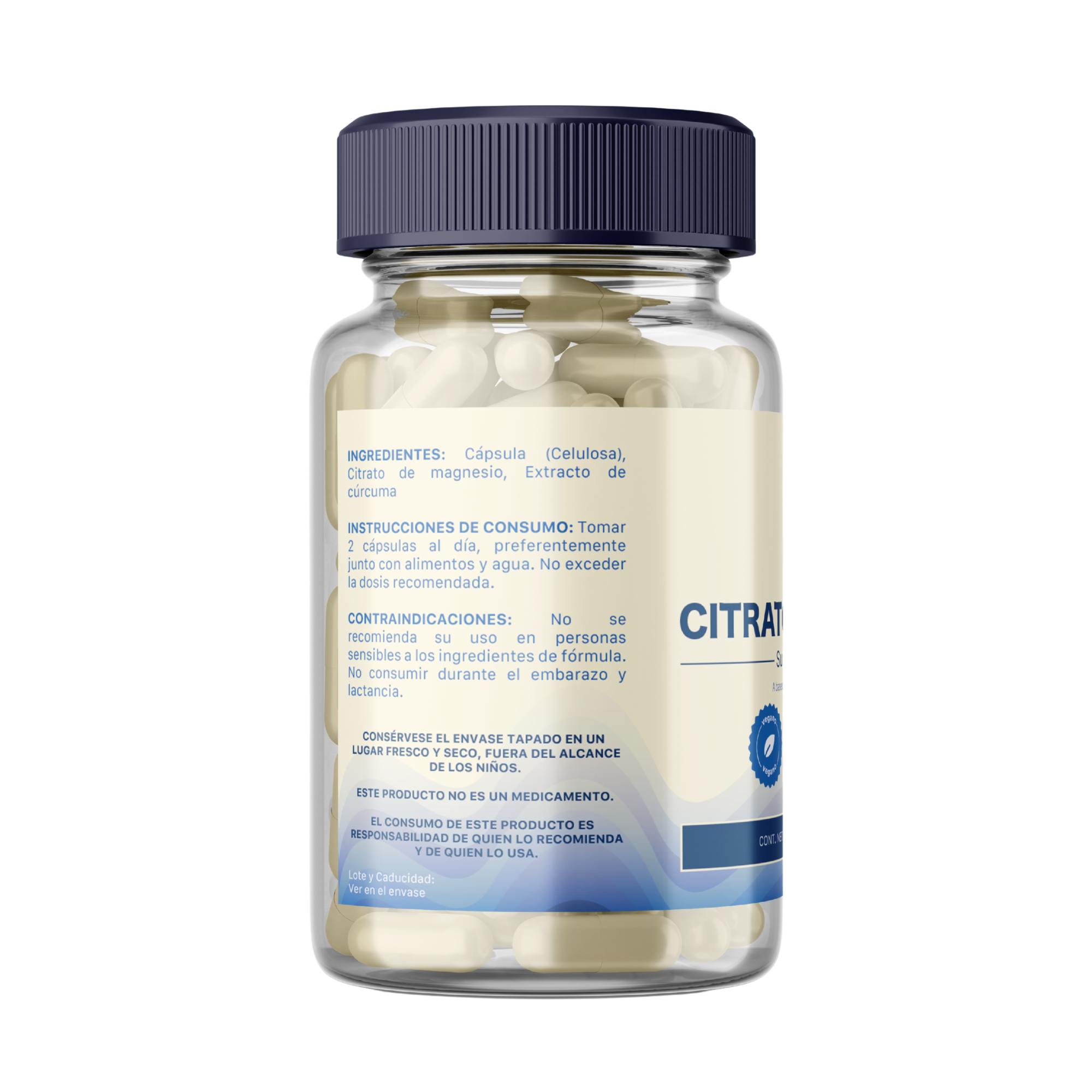 Beautimate Citrato De Magnesio 500mg 100 Cápsulas, Alta Absorción, Premium, Vegano Y Natural - Aurea Derma Store  - [GTIN]