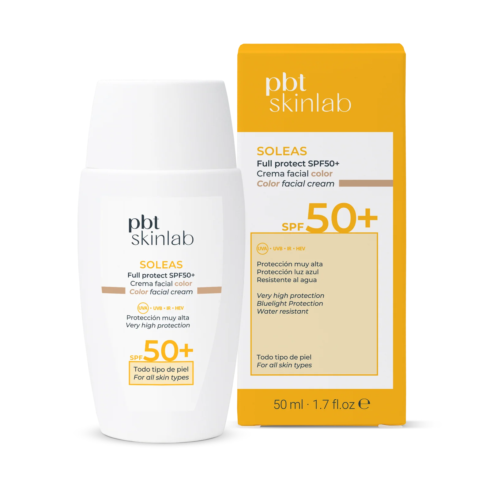 Pbt Skinlab Soleas Full Protect FPS50+ Con Color 50ml - Aurea Derma Store  - [GTIN]