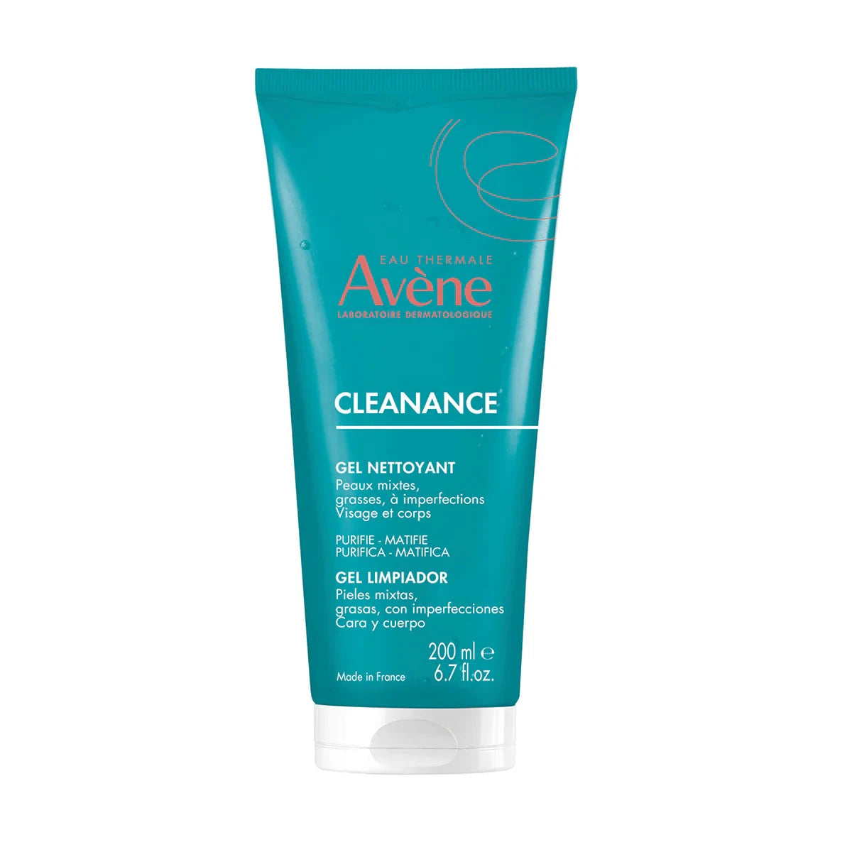 Avene Cleanance Gel limpiador Matificante Para Piel Sensible Con Tendencia Acneica 200Ml - Aurea Derma Store 