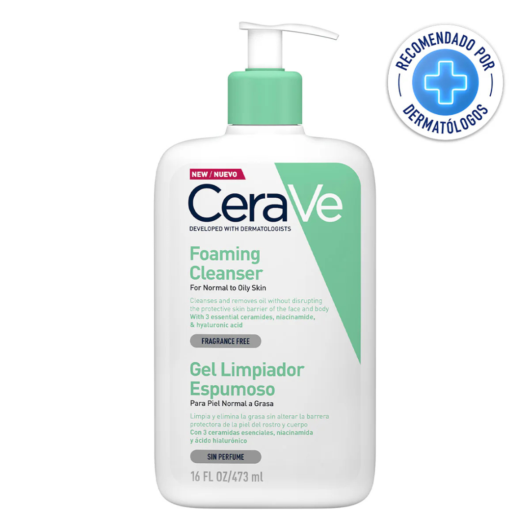Cerave Gel Limpiador Espumoso 16Oz / 473Ml - Aurea Derma Store 
