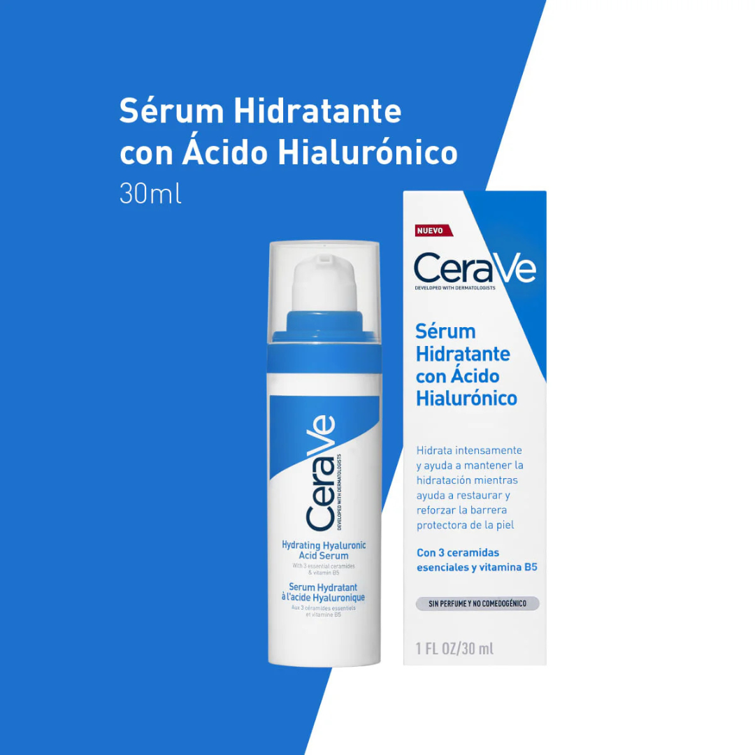 Cerave  Sérum Hidratante Con Ácido Hialurónico Sin Fragancia 30Ml - Aurea Derma Store 