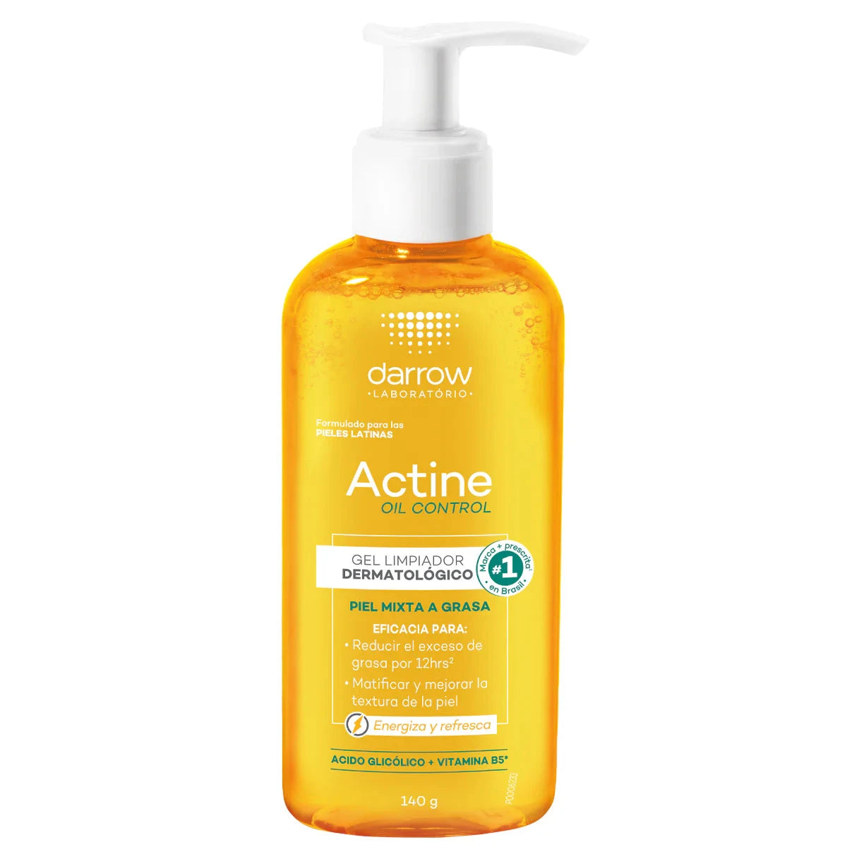 Darrow Actine Oil Control Gel limpiador para piel grasa 140 gr - Aurea Derma Store 