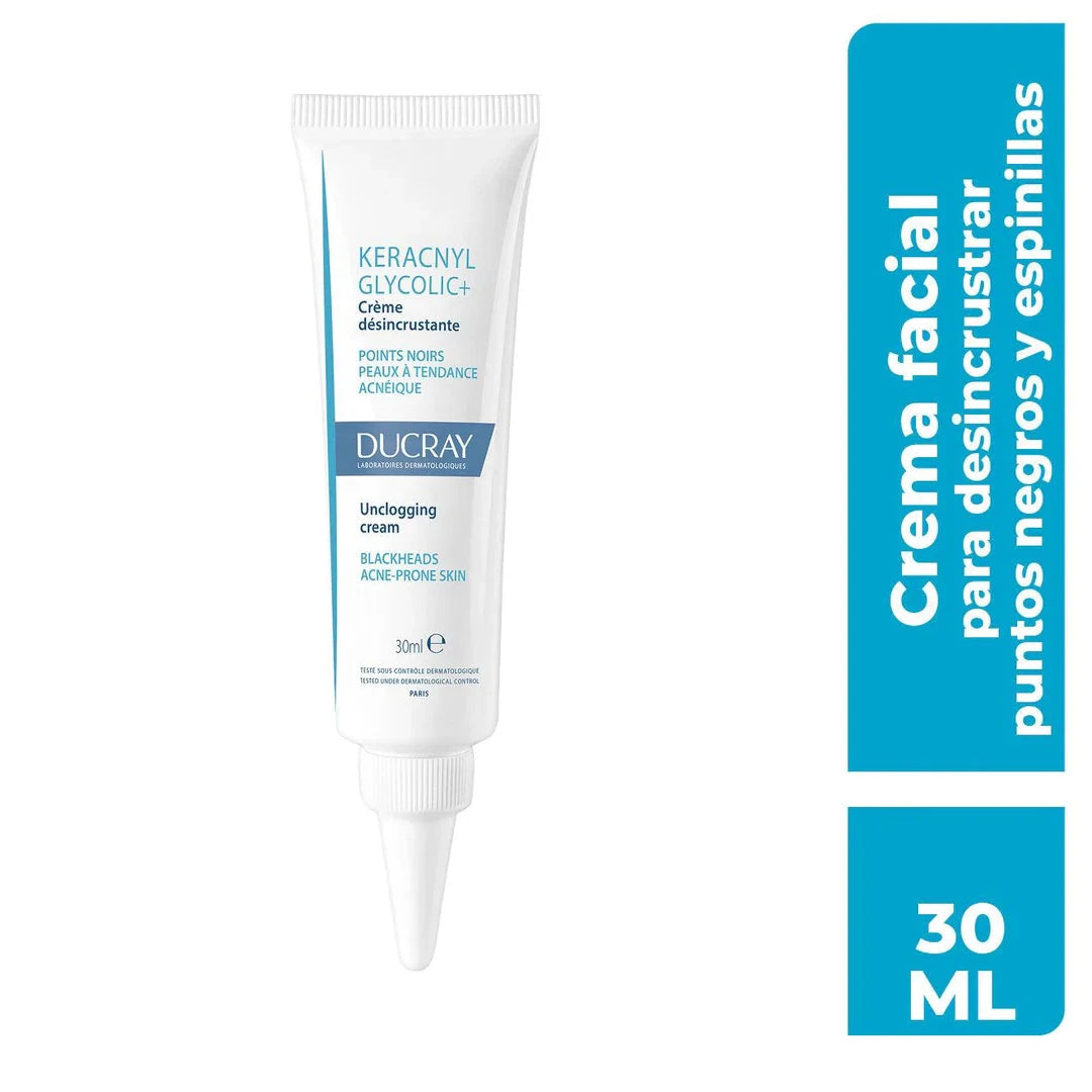 Ducray Keracnyl Glycolic+ Crema desincrustante anti-imperfecciones 30 Ml - 87f6f8-f3