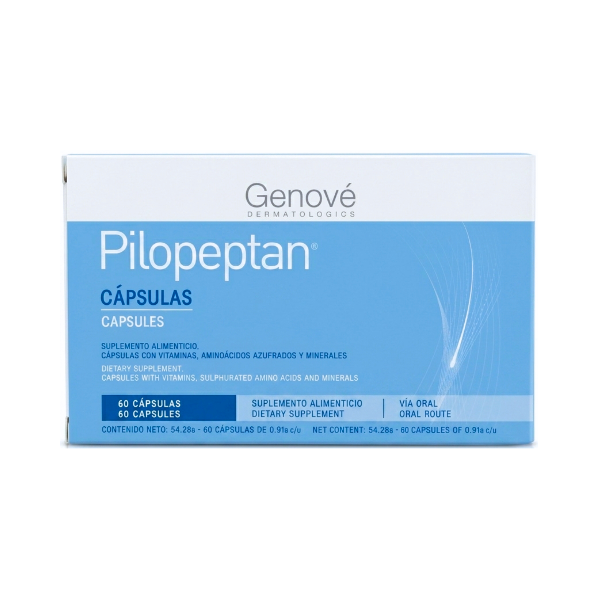 Genové Pilopeptan Complemento Alimenticio Capilar 60 Cápsulas - 87f6f8-f3