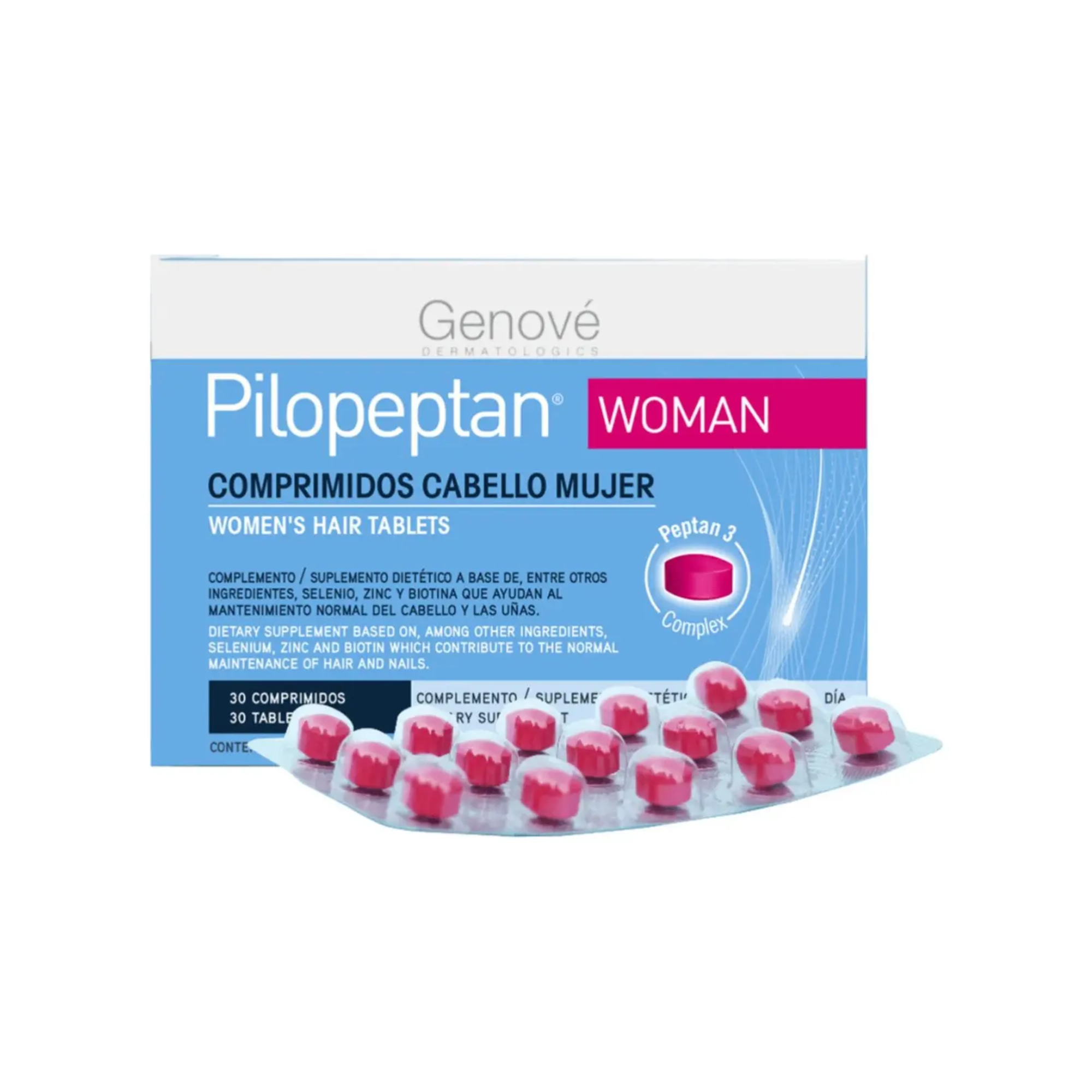 Genové Pilopeptan Woman 30 Comprimidos Cabello Mujer - 87f6f8-f3
