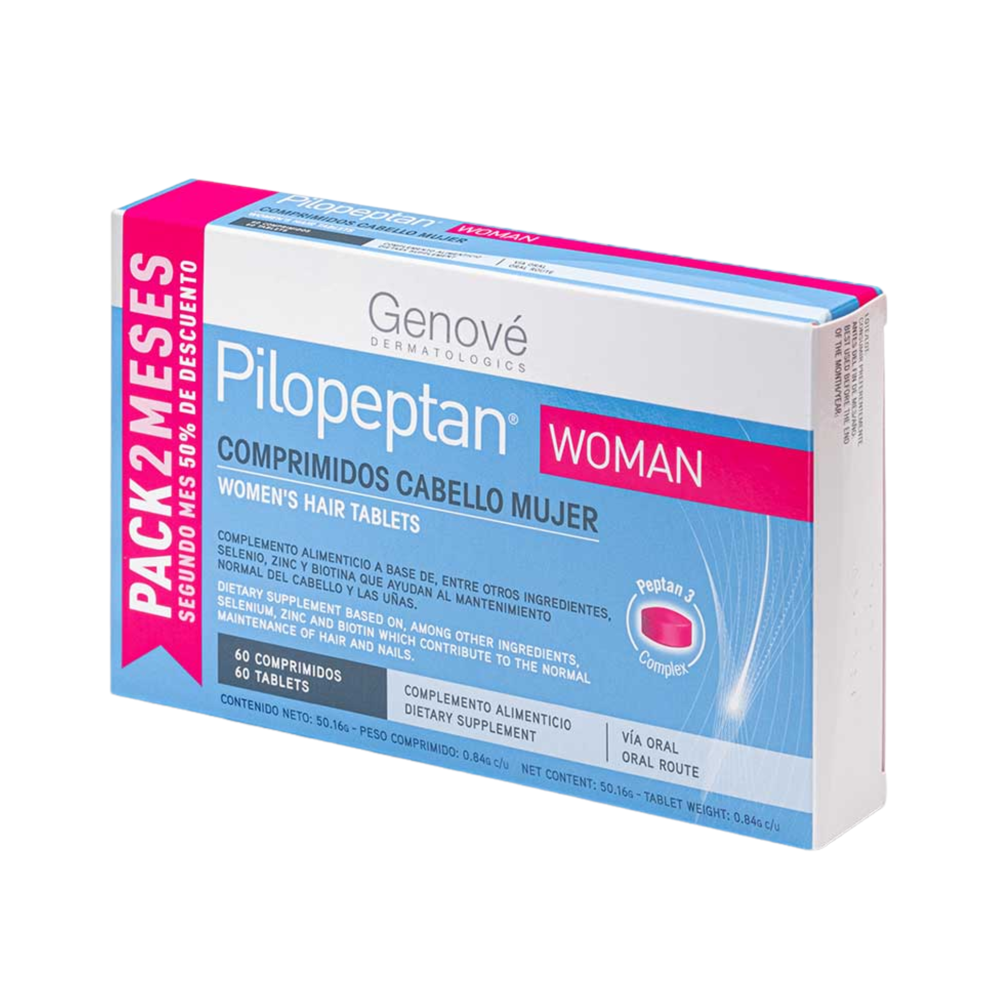 Genové Pilopeptan Woman 60 Comprimidos Cabello Mujer - 87f6f8-f3