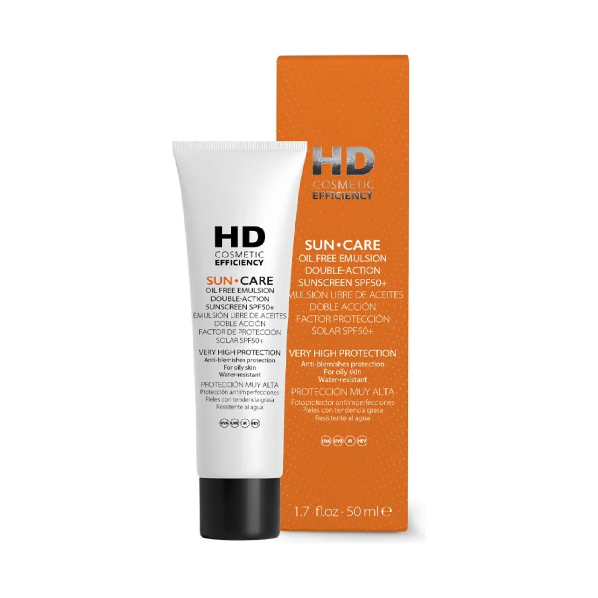 HD Cosmetic Sun Care Oil Free Emulsión SPF 50+ 50ml - 87f6f8-f3