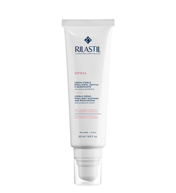 Rilastil Difesa Sterile Cream 50ml - Crema Facial para Piel Hipersensible y Reactiva - Aurea Derma Store 