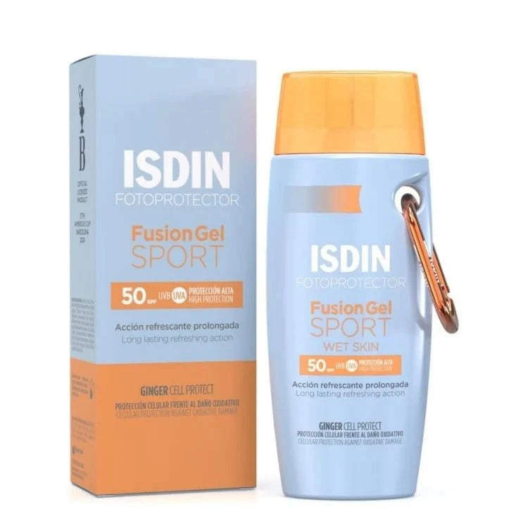 ISDIN FP FUSION GEL SPORT SPF50 PROTECTOR SOLAR DEPORTIVO 100ML - Aurea Derma Store 