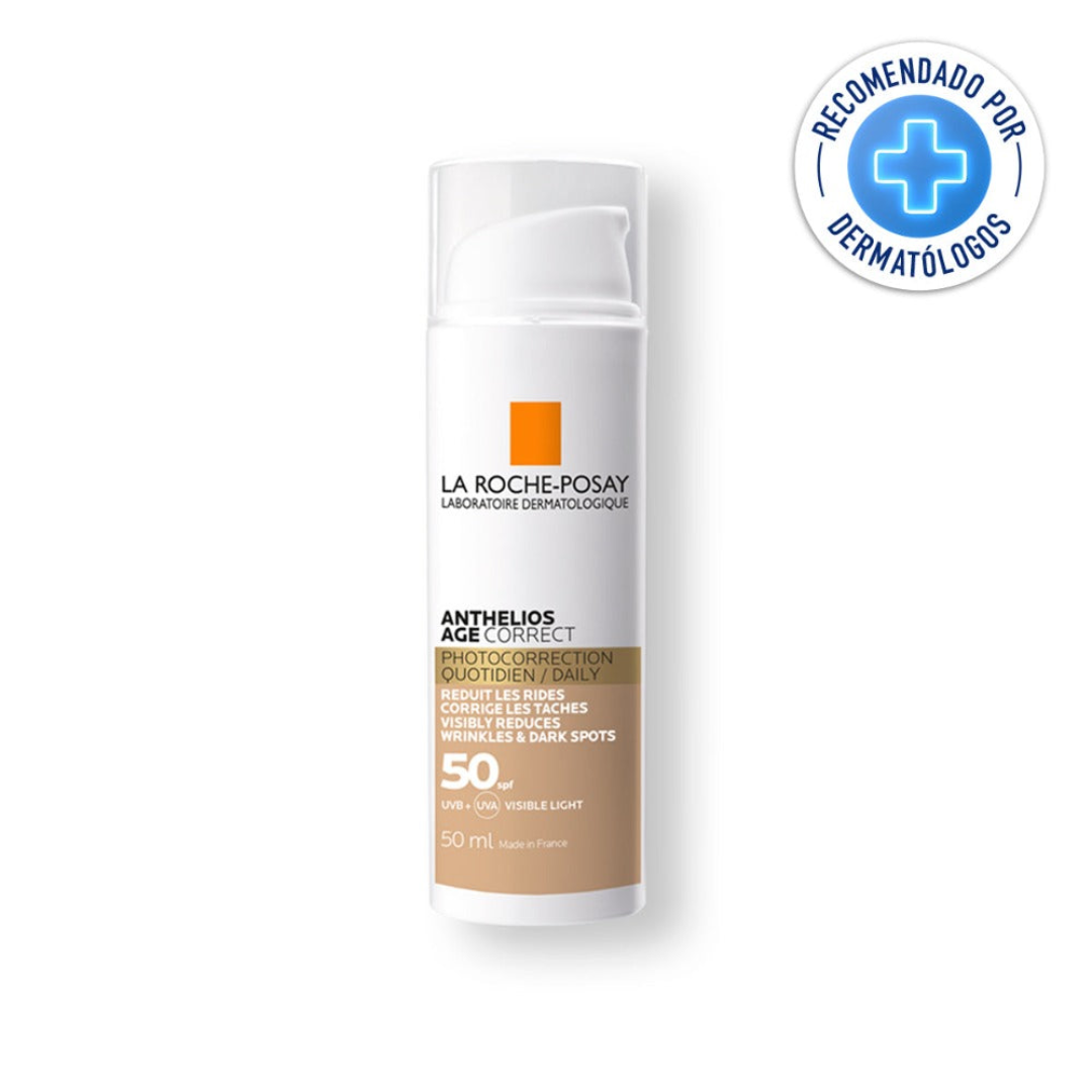 La Roche-Posay  Anthelios Age Correct Protector Solar con Color FPS50+ 50ml. - Aurea Derma Store 
