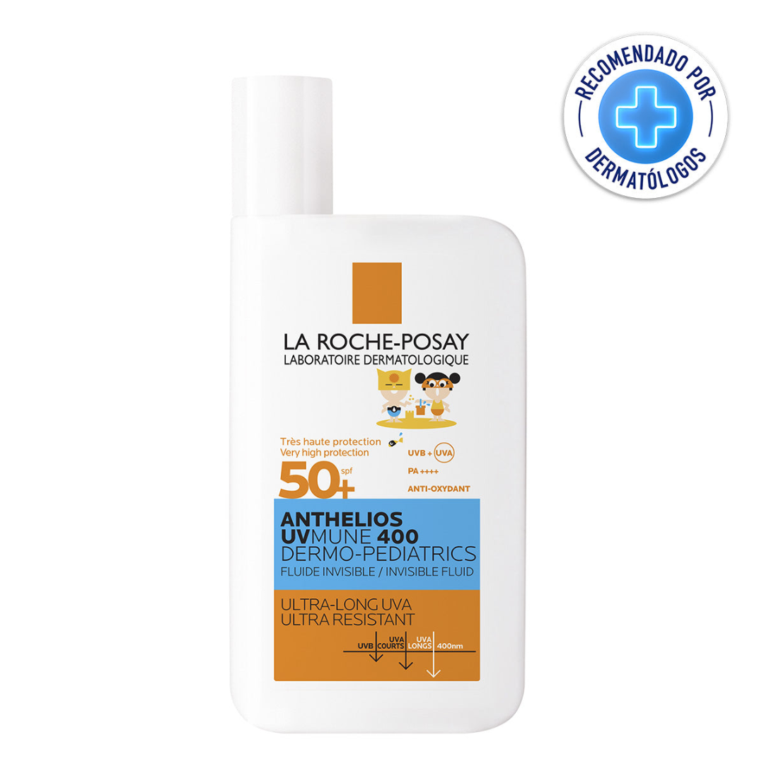 La Roche-Posay Anthelios Uv Mune 400 Dermopediatrics Fluid FPS 50+ 50ml - Aurea Derma Store 