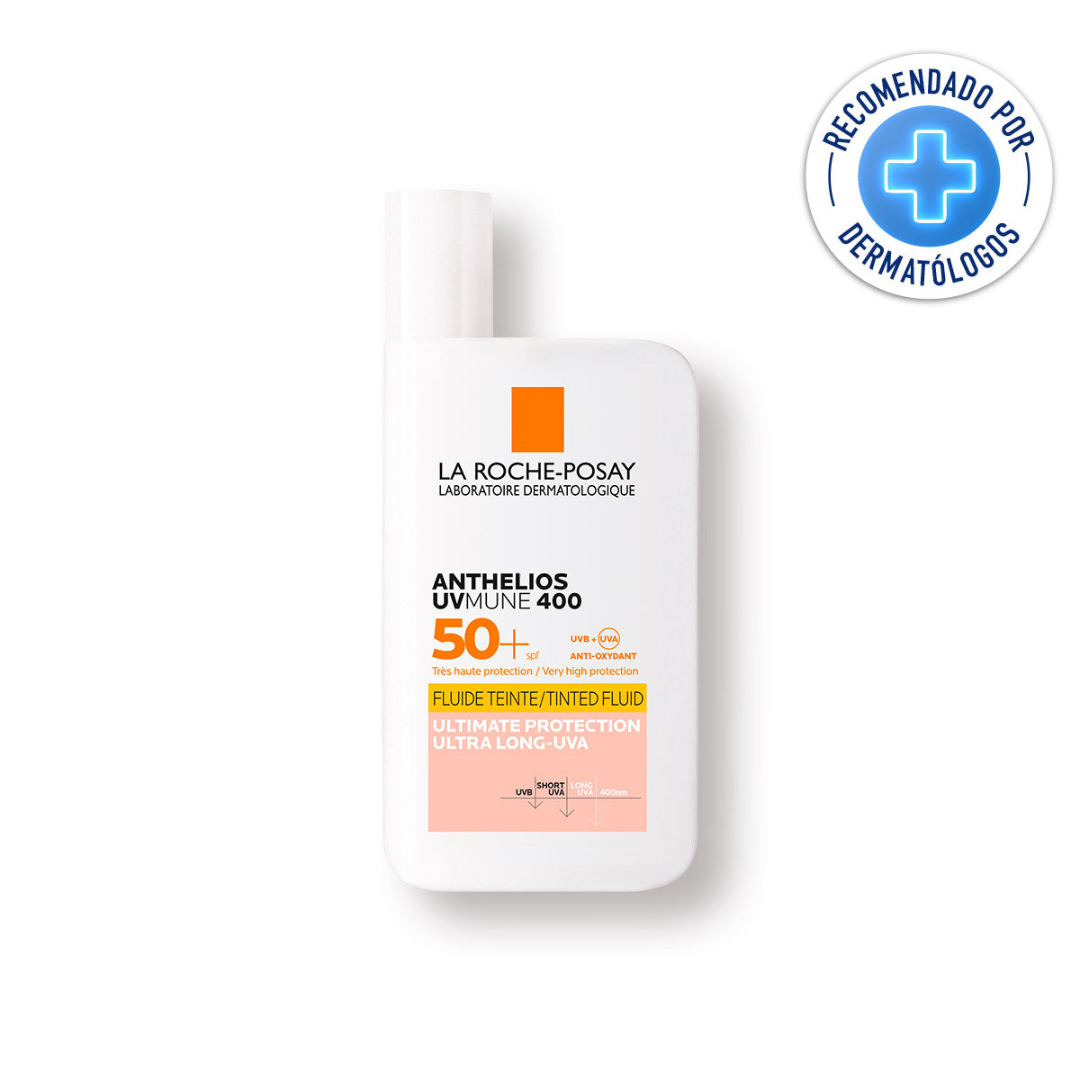 La Roche-Posay Anthelios Uv Mune 400 Fluido Con Color FPS 50+ 50 ml - Aurea Derma Store 
