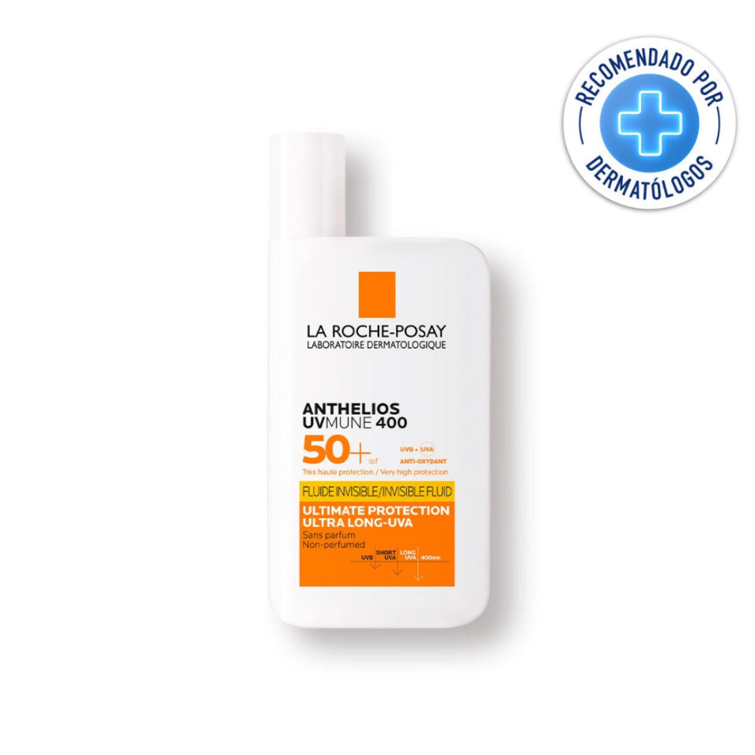 La Roche-Posay Anthelios Uv Mune 400 Fluido Invisible FPS 50+ 50 ml - Aurea Derma Store 