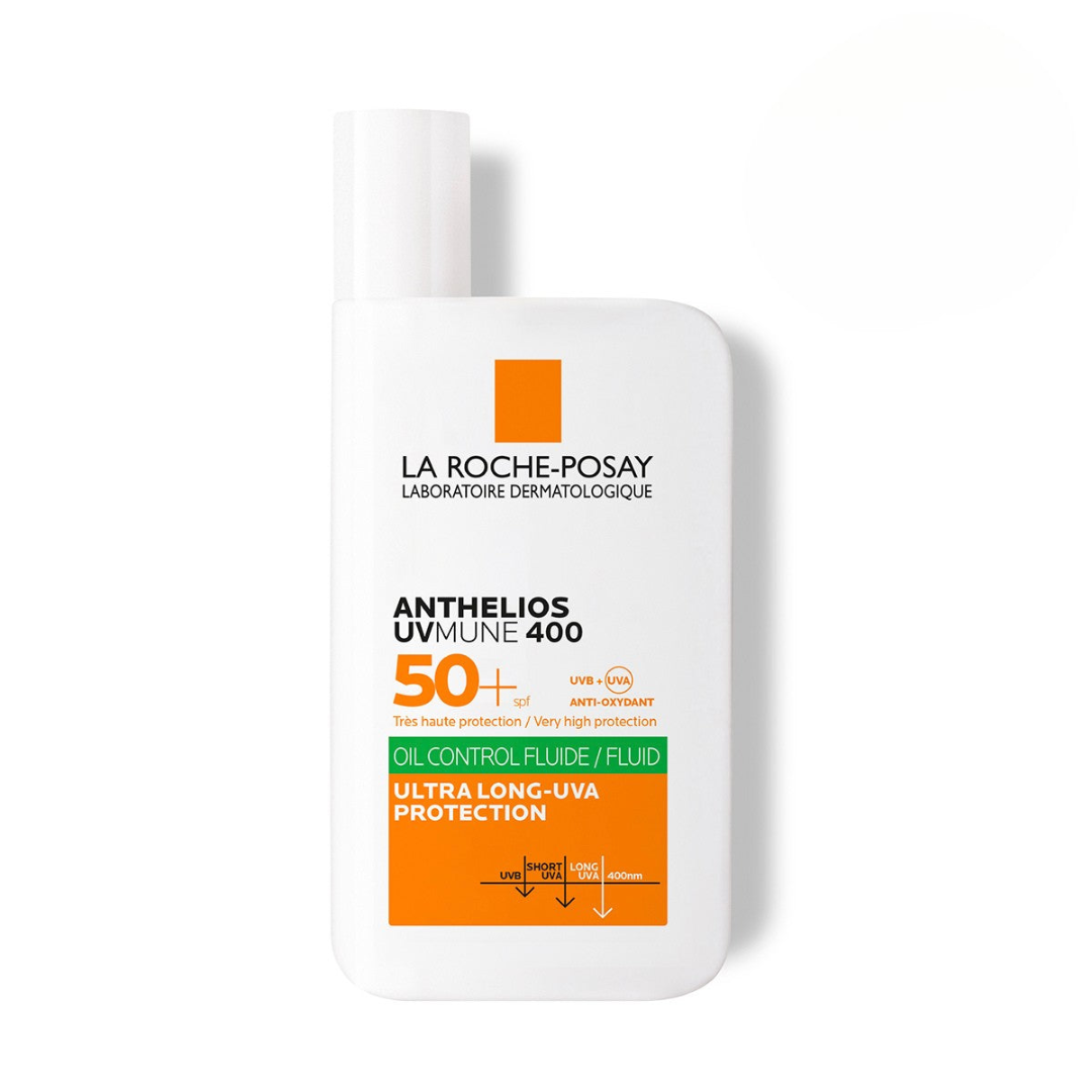 La Roche-Posay Anthelios Uv Mune 400 Oil Control Fluido FPS 50+ 50ml - Aurea Derma Store 