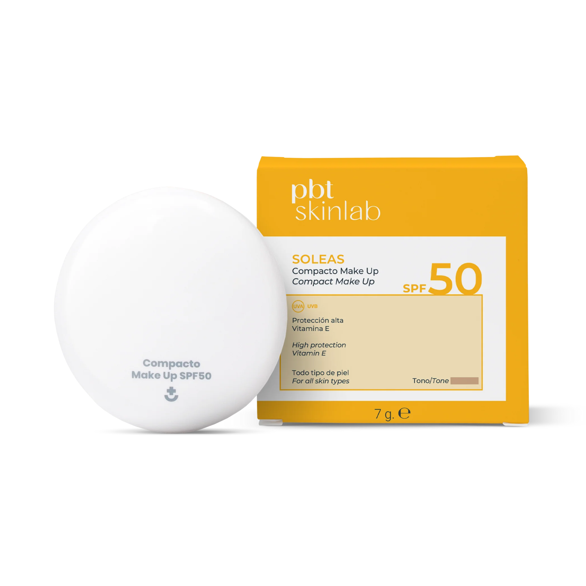 Pbt Skinlab Soleas Compacto Make Up Spf50 Light 7g - 87f6f8-f3