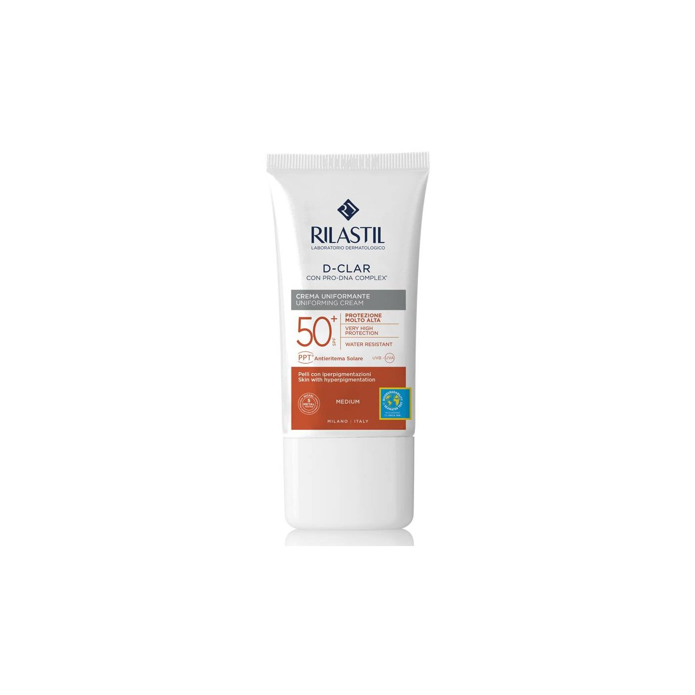 Rilastil D-Clar Uniforming Cream SPF 50+ Medium - Crema Antimanchas con Color 40ml. - 87f6f8-f3